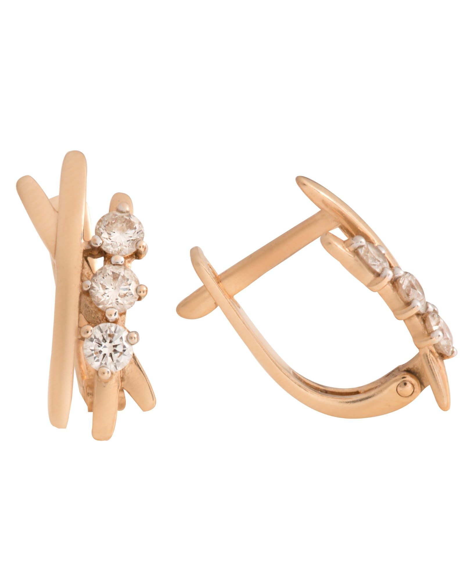 Серьги (2,17 г, Золото, 585, вставка 0,12 г) М1-000016481