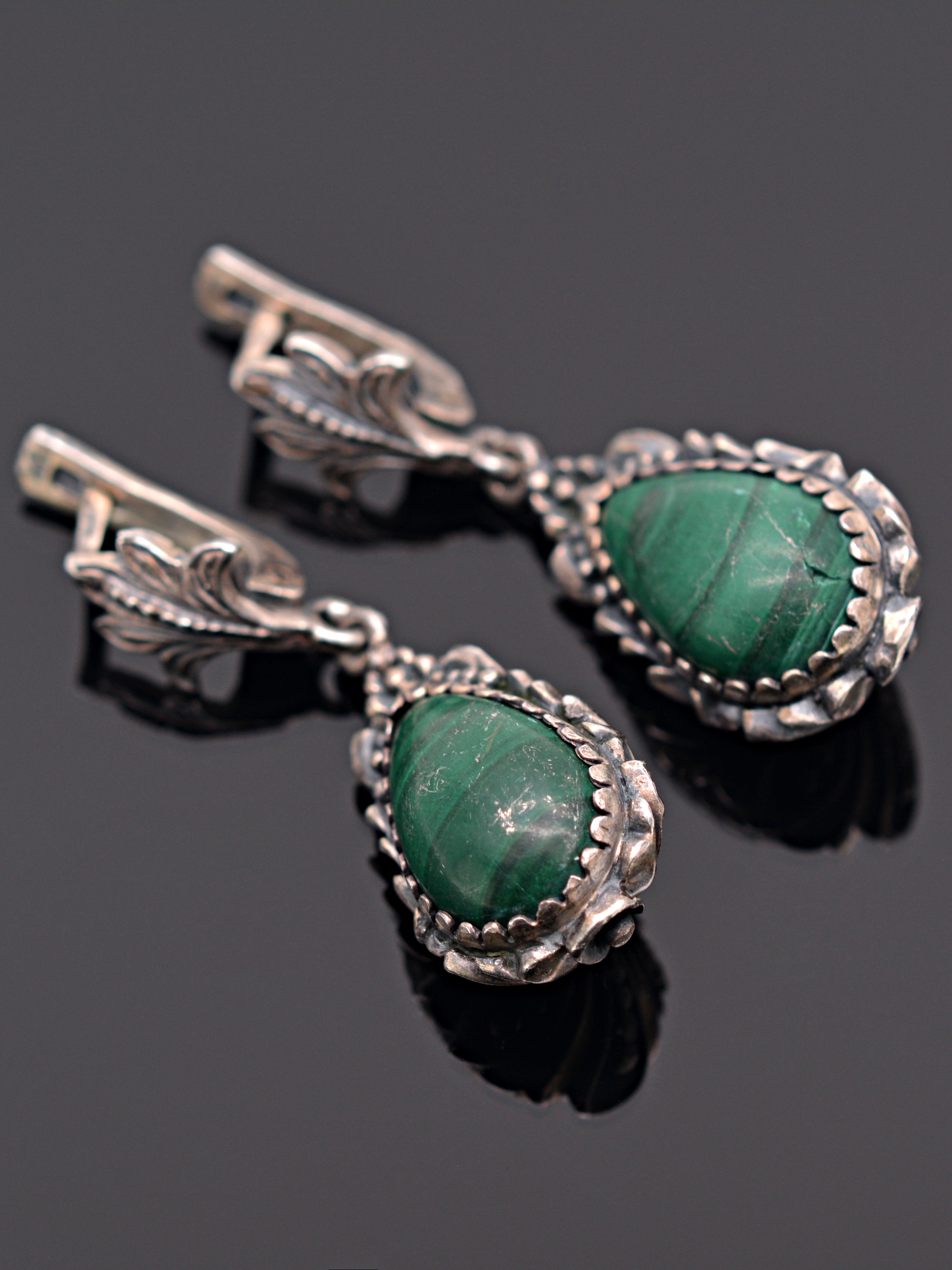 Серьги (11,92 г, Серебро, 925, вставка 1 г) РТ-00001026