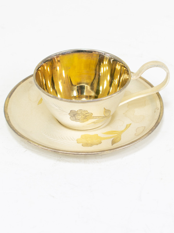 Кофейная пара, h-3, мельхиор, 1969-1972, СССР УТ-00000327