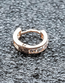 Серьга золотая (0,44 г, Золото, 585, вставка 0,07 г)